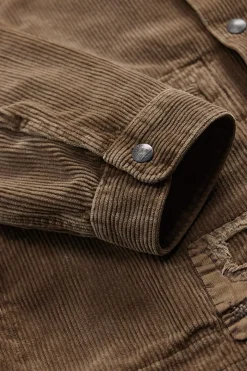 Shirts<RRL Repaired Corduroy Overshirt - Repaired Brown