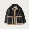 Coats, Jackets, And Vests<MM6 Maison Margiela Reversbile Leather/Shearling Jacket - Black/Brown