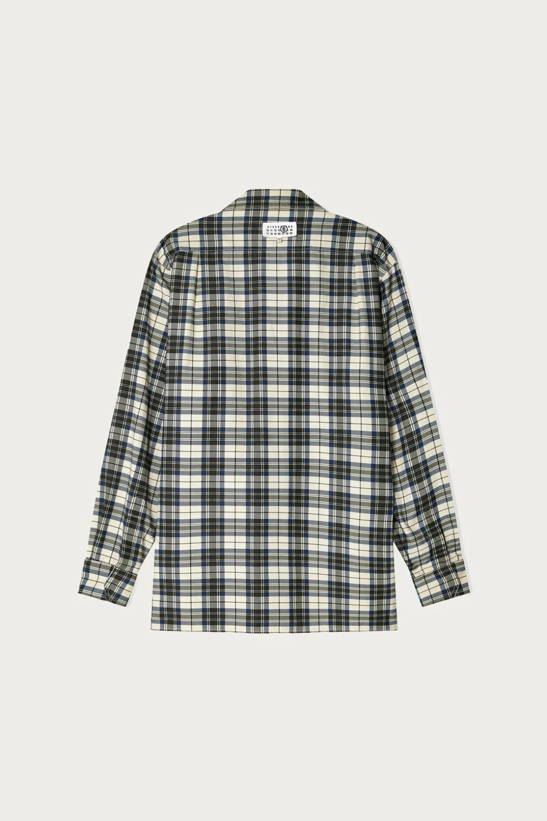Shirts<MM6 Maison Margiela Reversible Flannel Shirt - Black/Blue