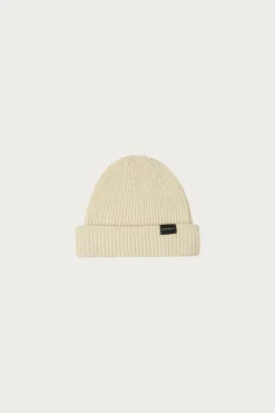 Accessories<Gloverall Ribbed Merino Beanie - Ecru