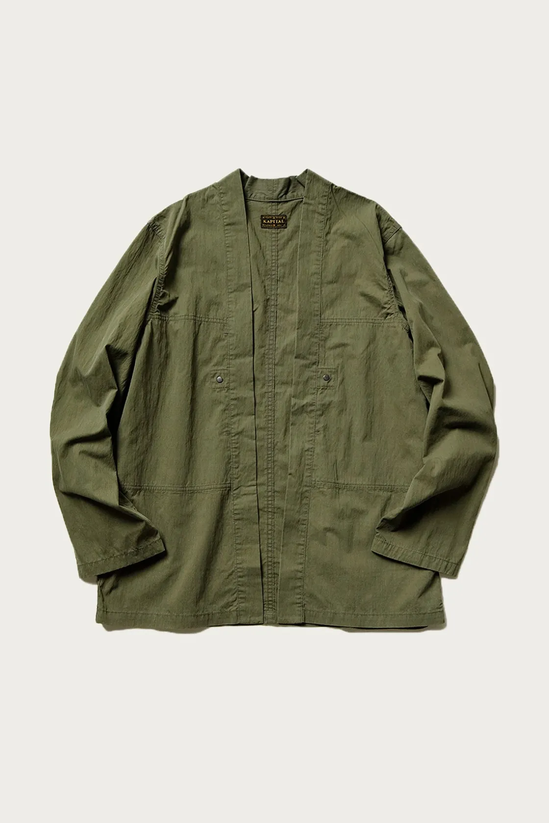 Coats, Jackets, And Vests<Kapital Rip Stop Aviator KAKASHI Shirt - Khaki