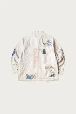 Coats, Jackets, And Vests<Kapital Rough-Face Twill CACTUS BEER JKT (Memorial Paint Model) - Natural