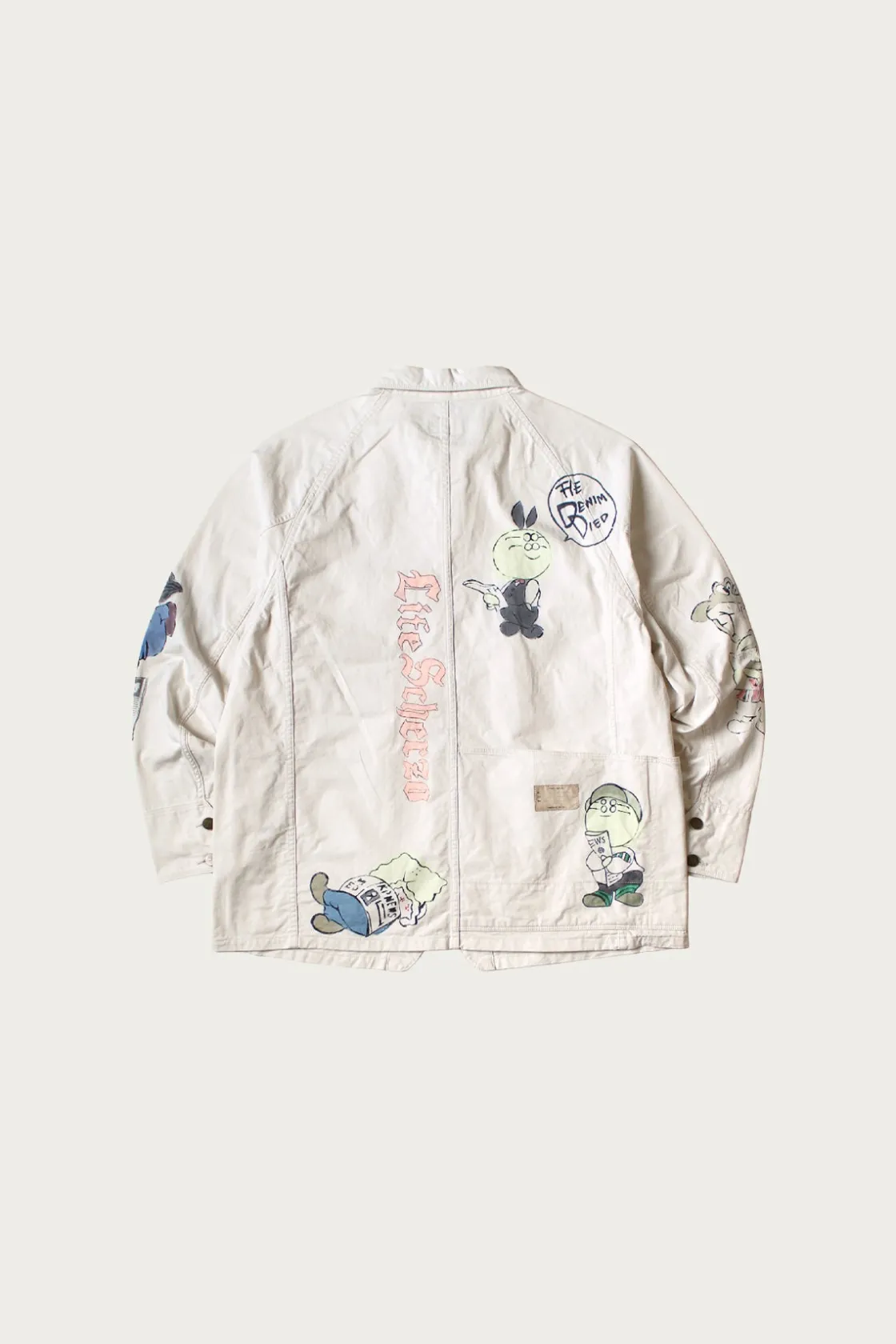 Coats, Jackets, And Vests<Kapital Rough-Face Twill CACTUS BEER JKT (Memorial Paint Model) - Natural