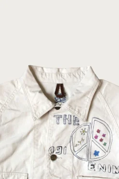 Coats, Jackets, And Vests<Kapital Rough-Face Twill CACTUS BEER JKT (Memorial Paint Model) - Natural