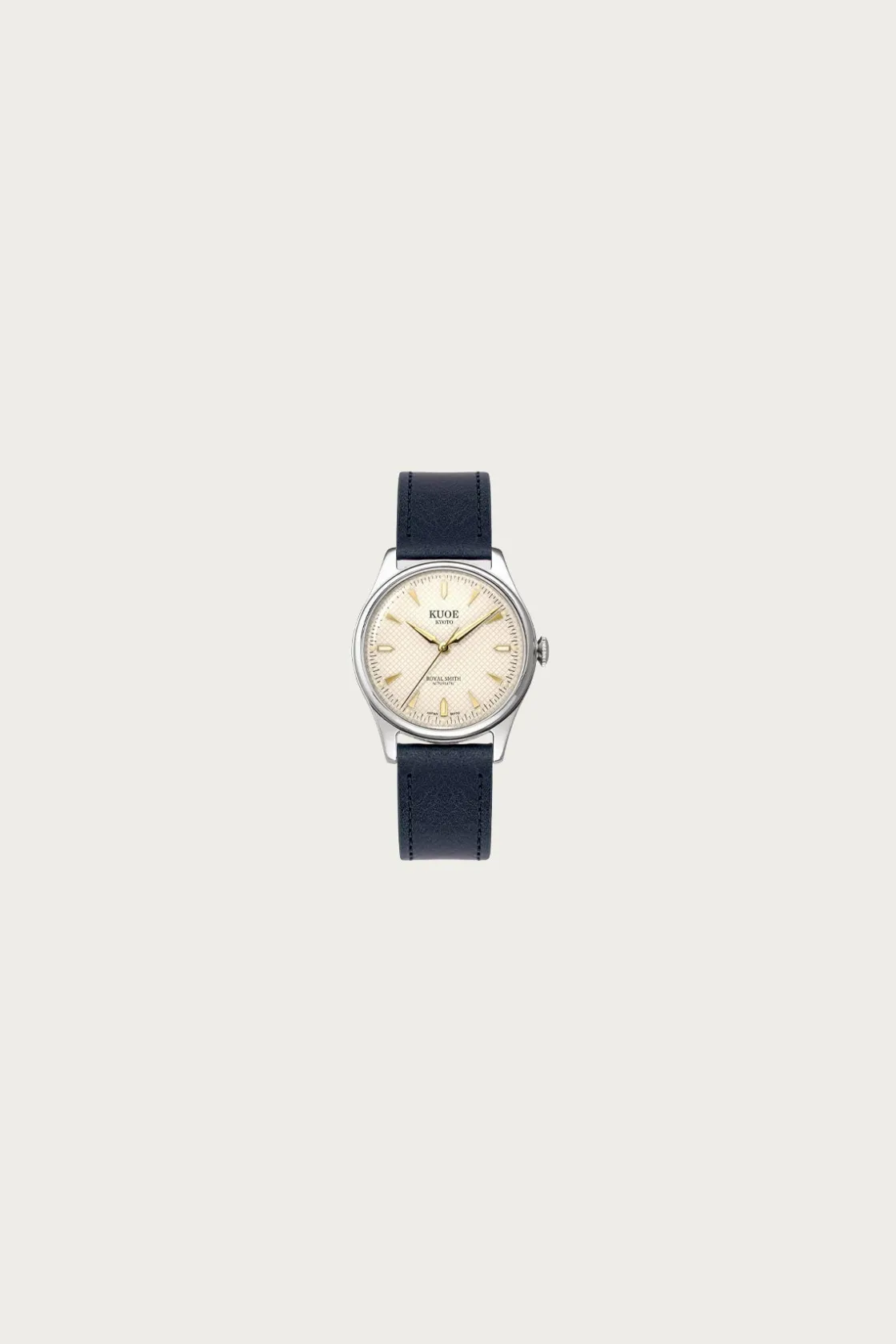 Accessories<Kuoe Watches Royal Smith 90-006 - Ivory Face/Silver Case/Navy Leather Strap