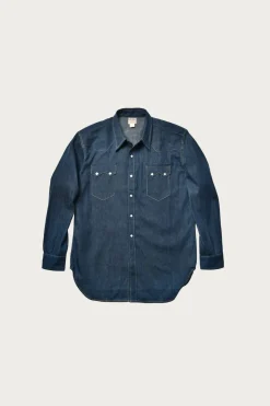 Shirts<The Real McCoys Sawtooth Denim Western Shirt - Indigo