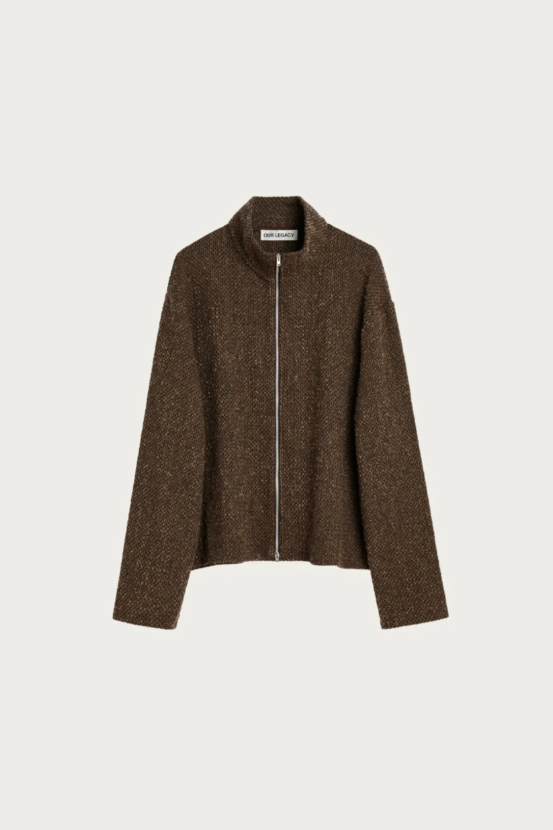 Coats, Jackets, And Vests<Our Legacy Shrunken Full Zip Polo - Brown Sparse Buckle Weave