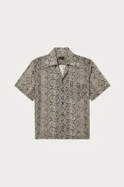 Shirts<Kapital Silk Rayon Python WRANGLE Collar Aloha - Grey