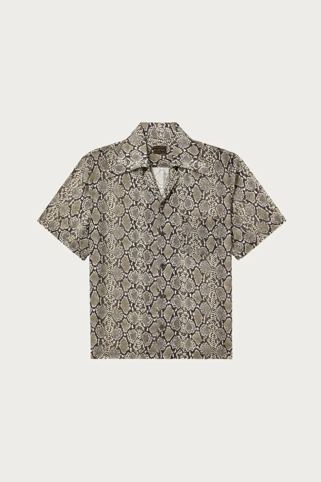 Shirts<Kapital Silk Rayon Python WRANGLE Collar Aloha - Grey