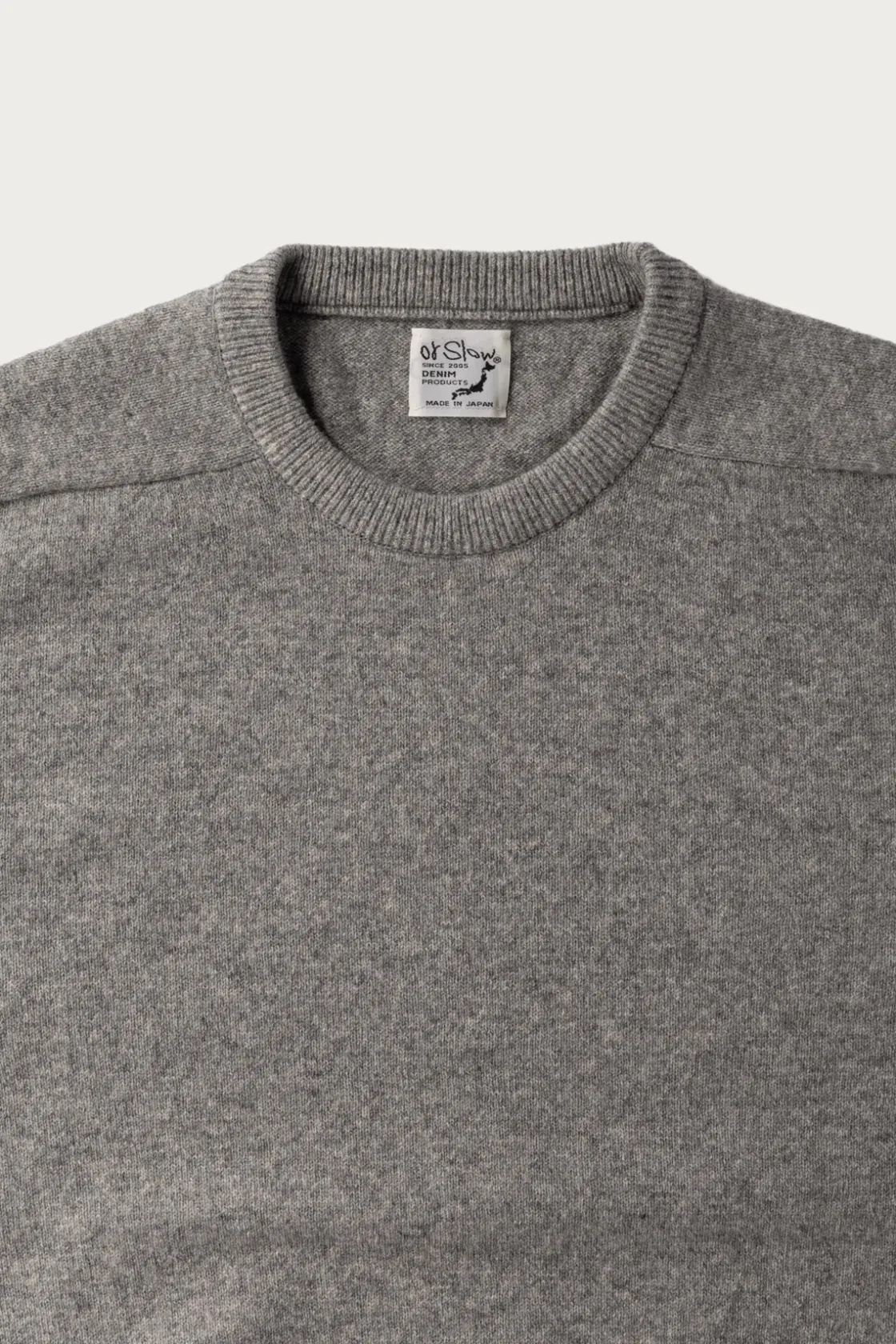 Sweaters<orSlow Simple Crew Neck Sweater Crafted in Japan - Light Grey