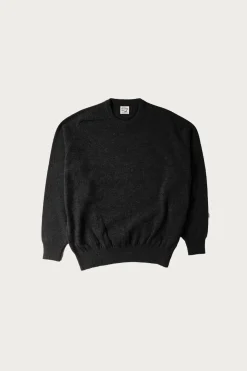 Sweaters<orSlow Simple Crew Neck Sweater Crafted in Japan - Charcoal Grey