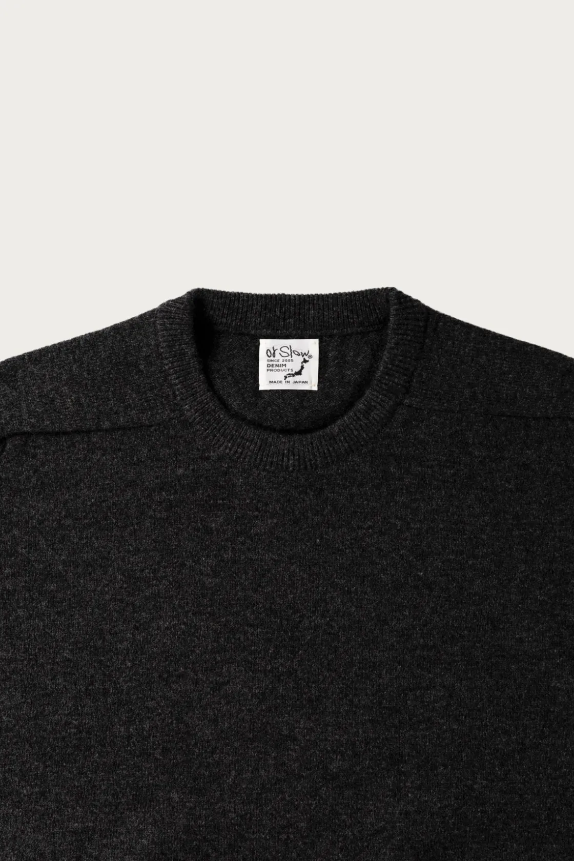Sweaters<orSlow Simple Crew Neck Sweater Crafted in Japan - Charcoal Grey