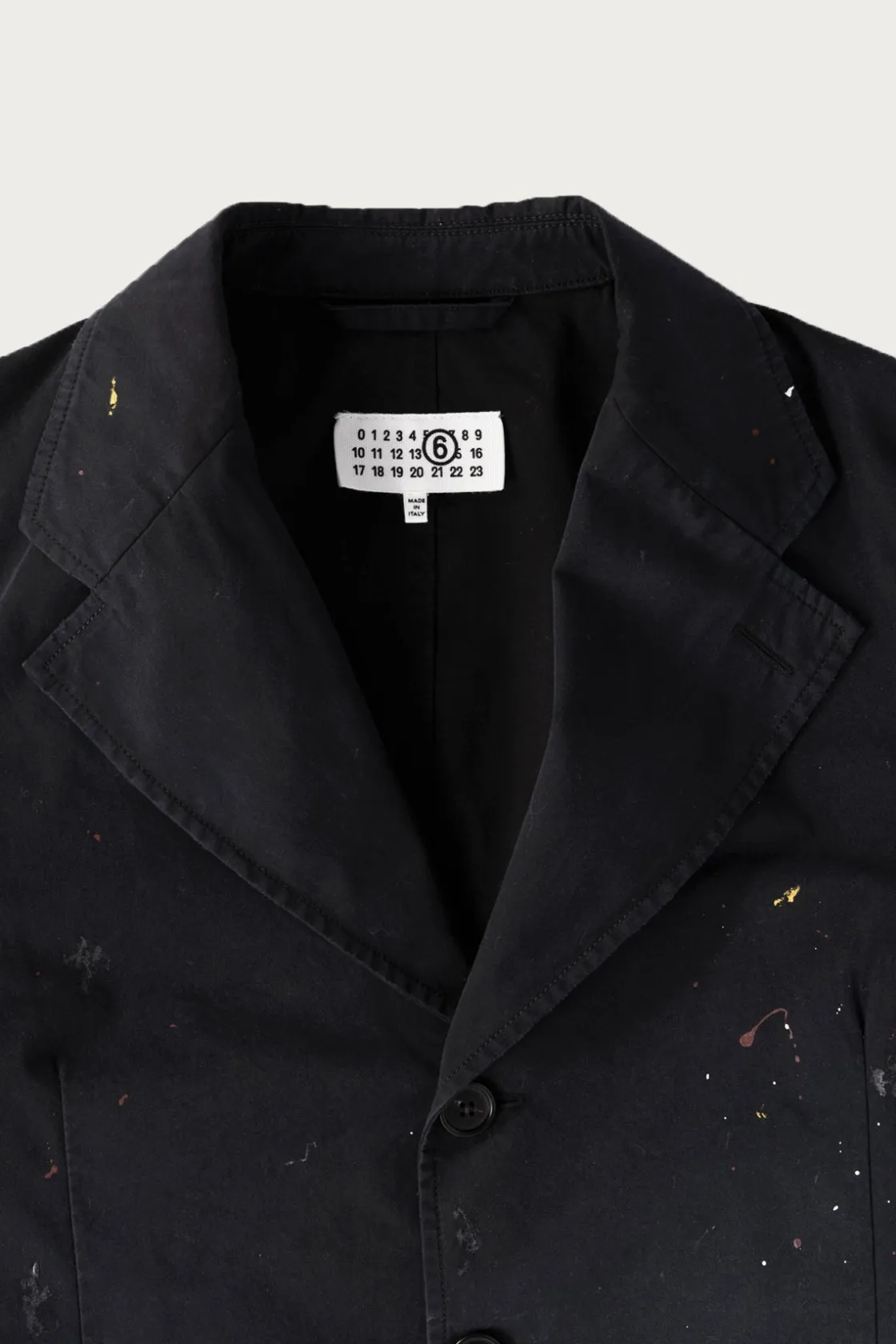 Coats, Jackets, And Vests<MM6 Maison Margiela Single Breasted Paint Splatter Jacket - Black