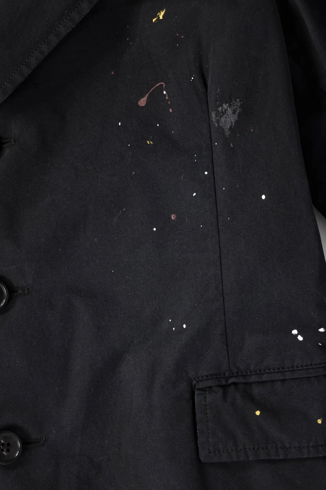 Coats, Jackets, And Vests<MM6 Maison Margiela Single Breasted Paint Splatter Jacket - Black