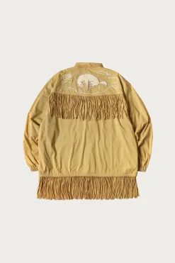 Coats, Jackets, And Vests<Kapital Stretch Nylon Fringed Coach JKT - Mustard