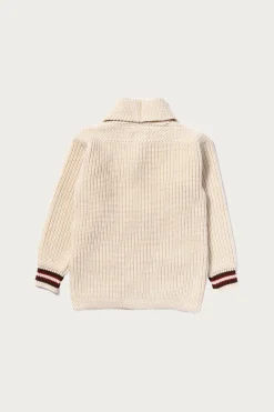 Sweaters<The Real McCoys Striped Shawl Collar Cardigan - Ecru