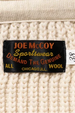 Sweaters<The Real McCoys Striped Shawl Collar Cardigan - Ecru