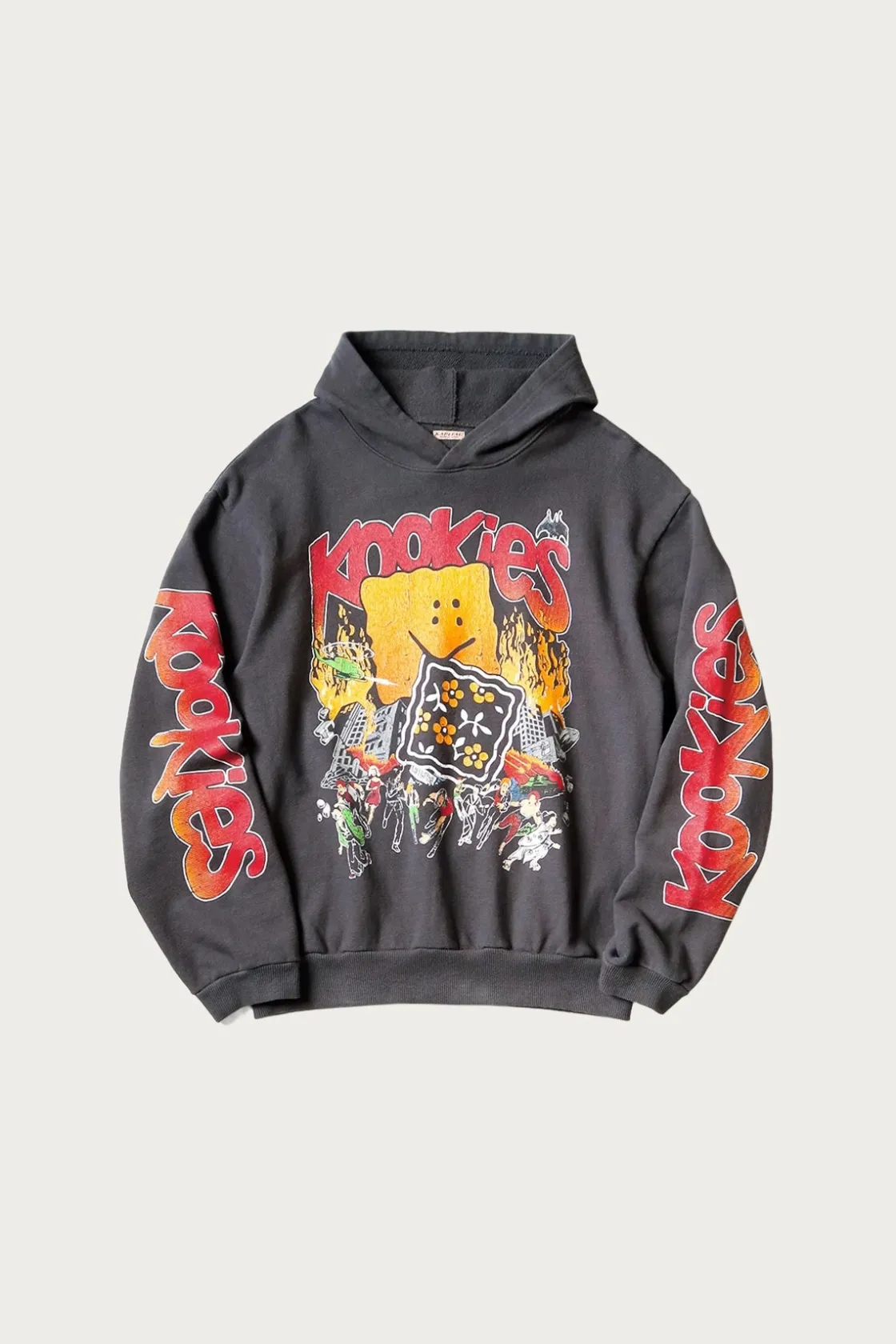 Sweaters<Kapital SWT Knit Hoodie (BUSTER PECKISH RAINBOWY) - Ink Black