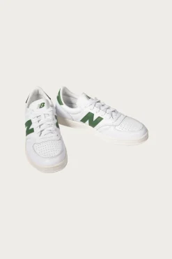 Footwear<New Balance T500 - White/Dark Alpine Green