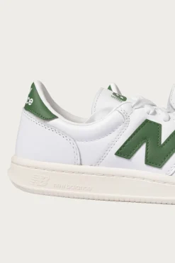 Footwear<New Balance T500 - White/Dark Alpine Green