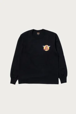Tees And Sweats<The Real McCoys Logo Tee L/S - Black