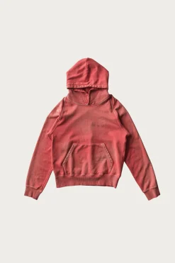 Tees And Sweats<Cottle Time After Dye Hoodie - Coke Red