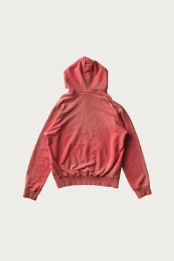 Tees And Sweats<Cottle Time After Dye Hoodie - Coke Red