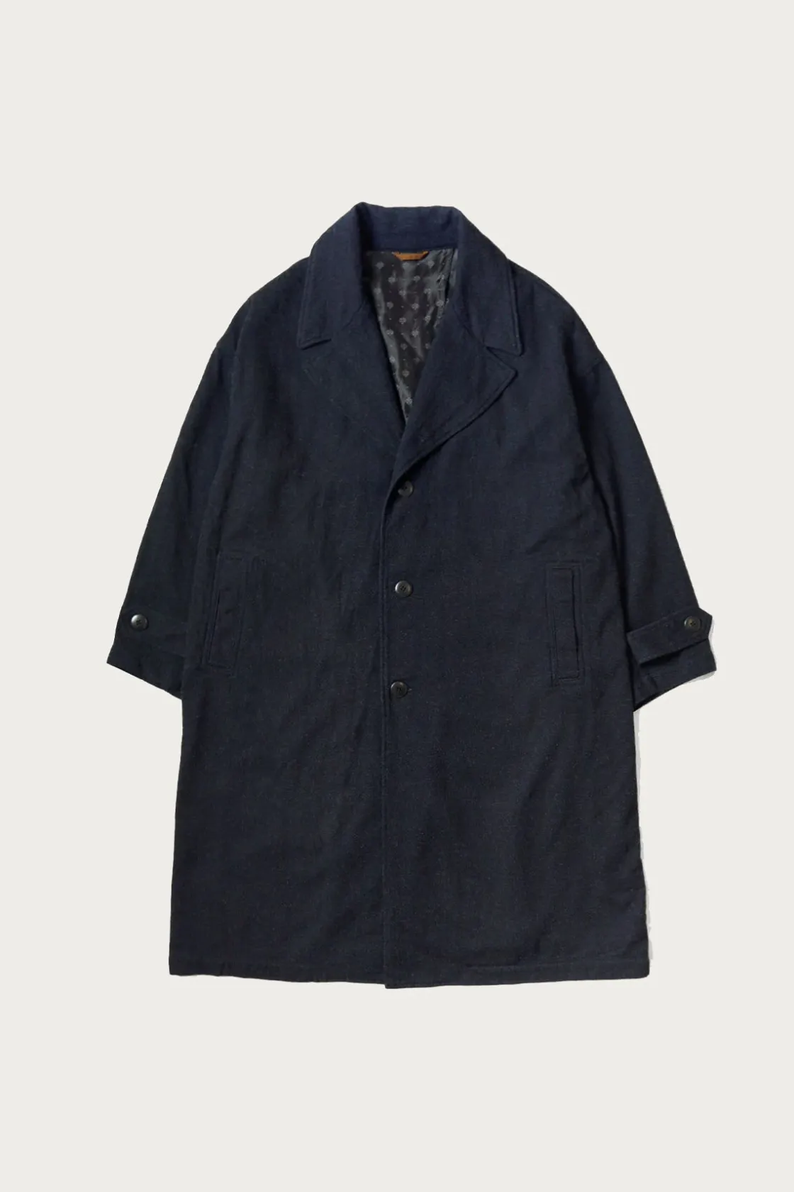Coats, Jackets, And Vests<Kapital Twill Aging-Wool CAVALIER Coat - Indigo