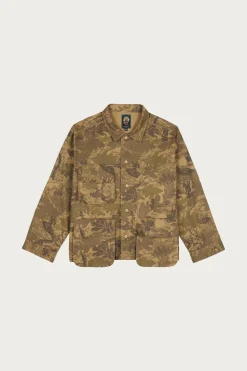 Coats, Jackets, And Vests<Brain Dead Twill Military Shirt Jacket - Leaf Camo