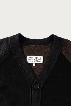 Sweaters<MM6 Maison Margiela Two-Tone Cardigan - Black/Brown