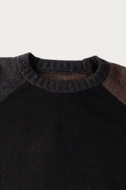 Sweaters<MM6 Maison Margiela Two-Tone Crewneck Sweater - Black/Brown