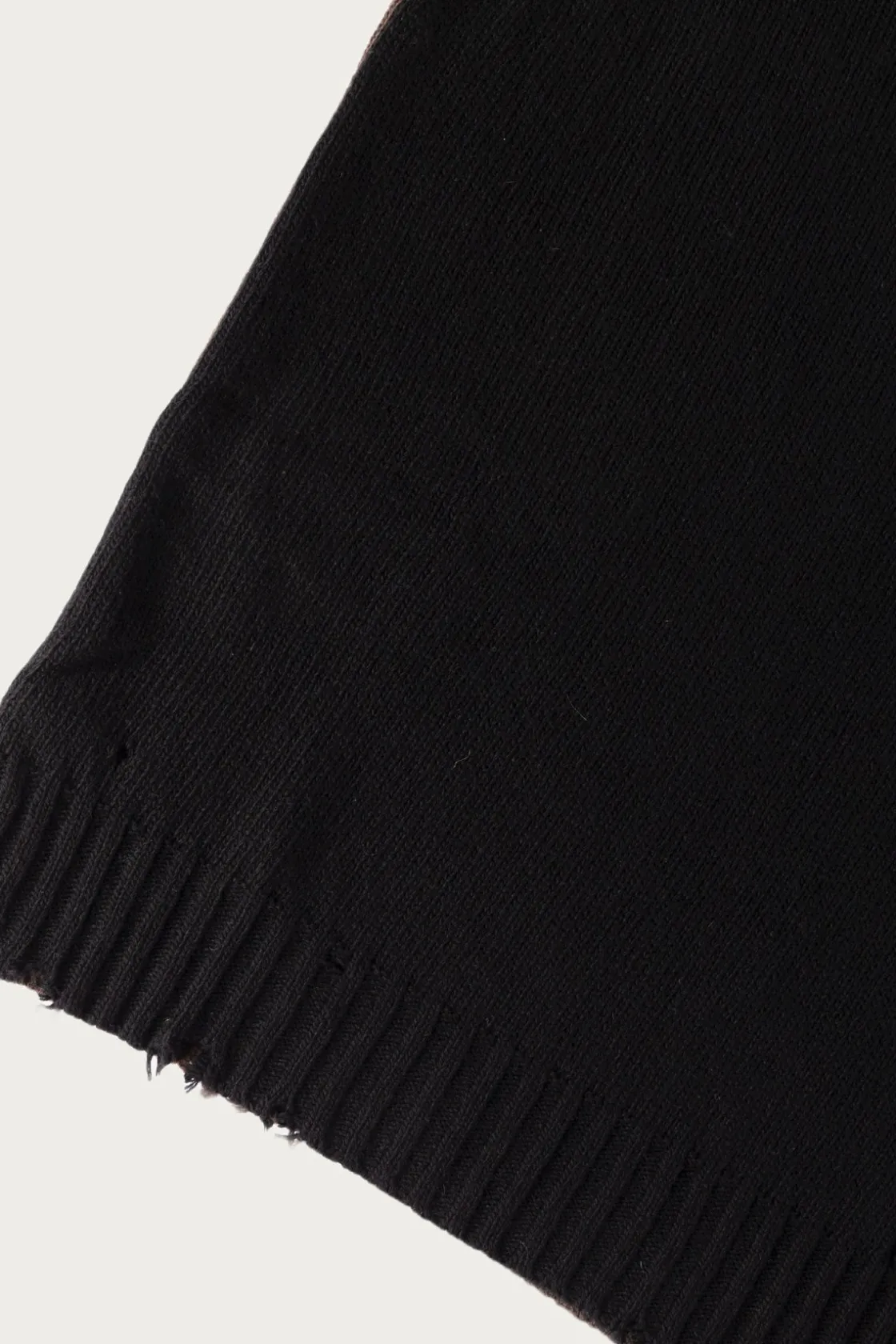 Sweaters<MM6 Maison Margiela Two-Tone Crewneck Sweater - Black/Brown