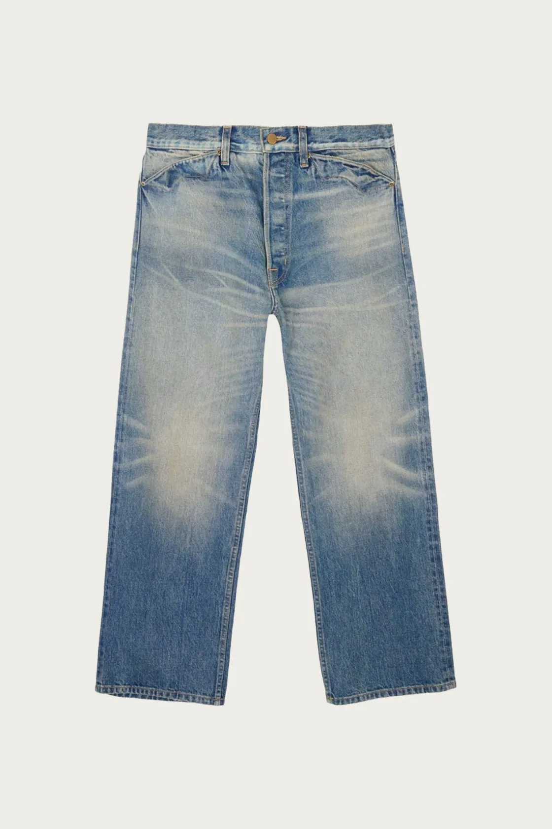 Denim<Brain Dead Type OO 15oz Selvedge Denim Pant - Washed Indigo
