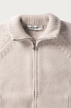 Sweaters<Our Legacy Ultra Zip Cardigan - Bone Low Twist Merino