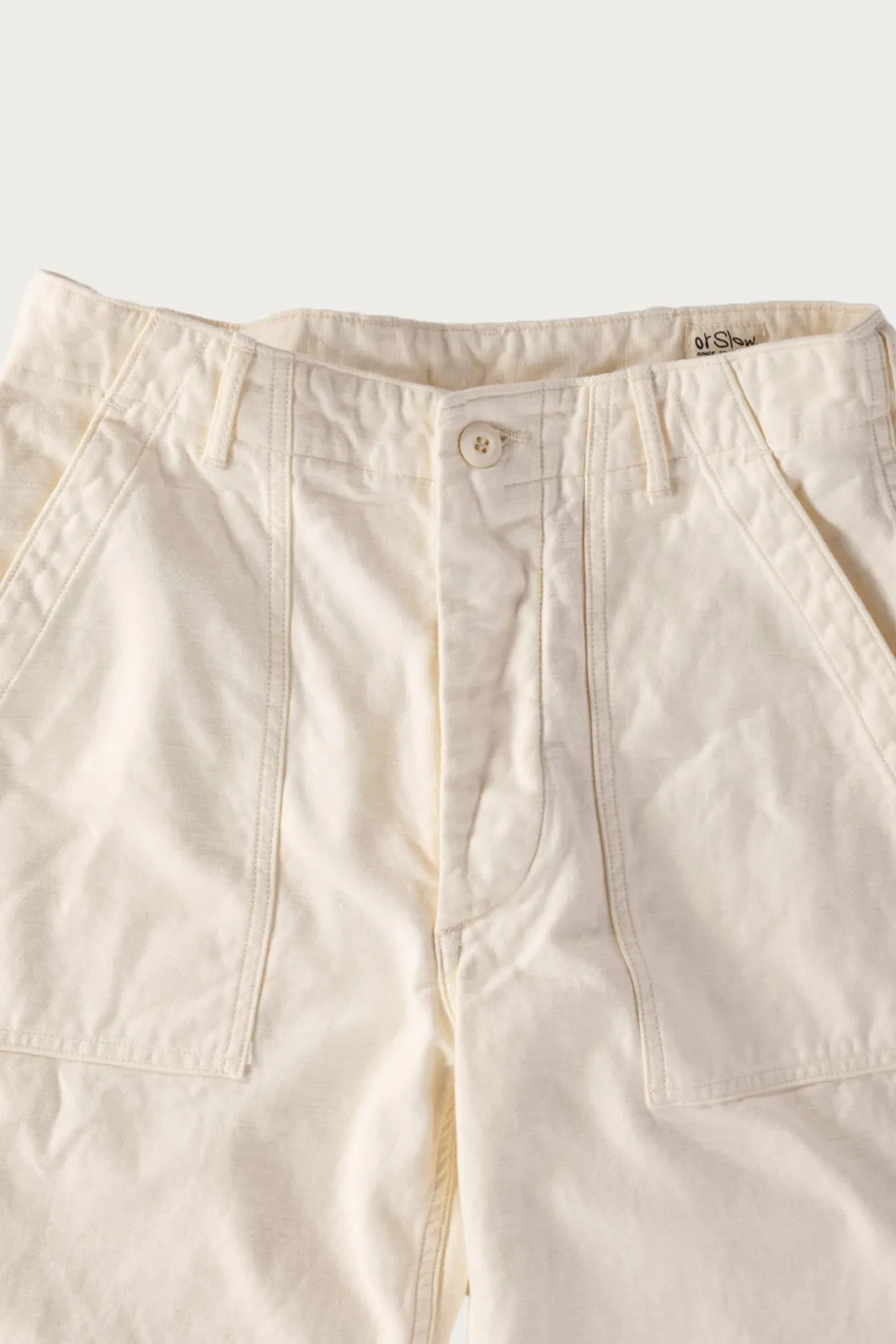Pants<orSlow US Army Fatigue Pants (Regular Fit) - Ecru
