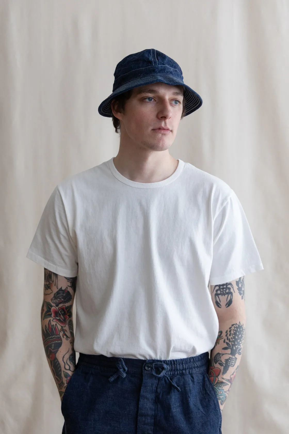Accessories<orSlow US Navy Hat - Denim