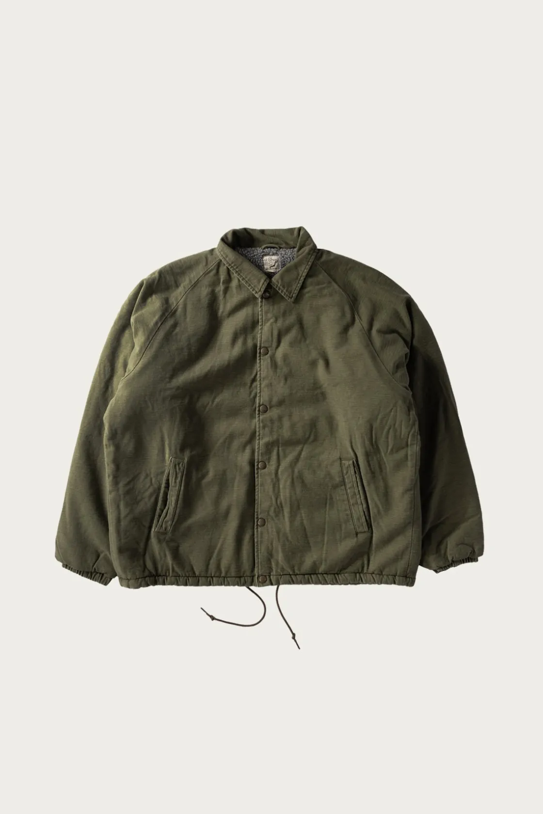 Coats, Jackets, And Vests<orSlow Vintage Washed Coach Jacket w/ Fleece Lining - Dark Olive
