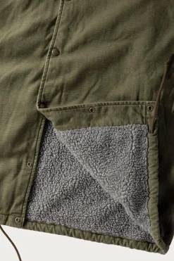 Coats, Jackets, And Vests<orSlow Vintage Washed Coach Jacket w/ Fleece Lining - Dark Olive