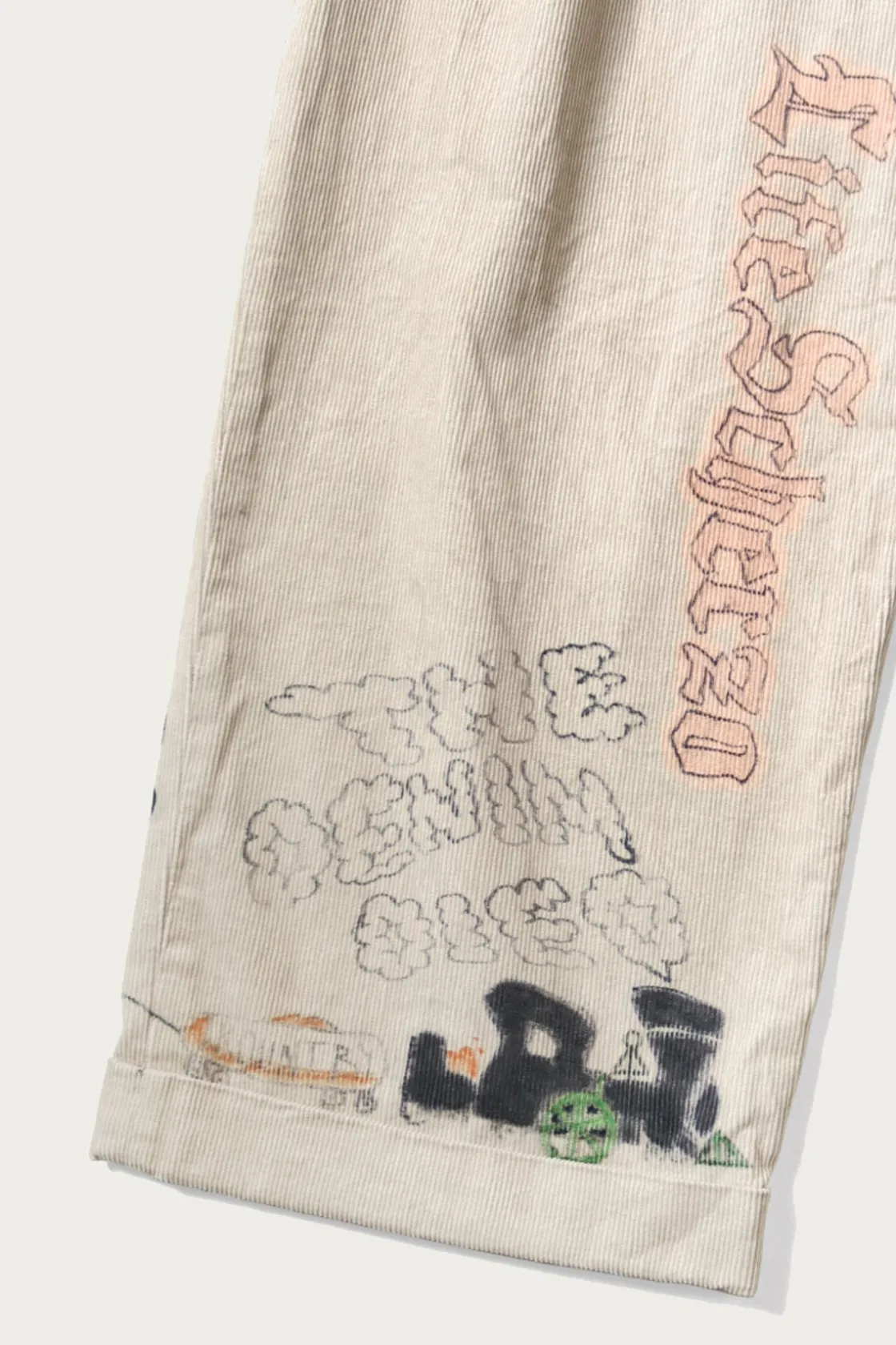 Pants<Kapital 14W Corduroy IVY Pants (Memorial Paint Model) - Beige