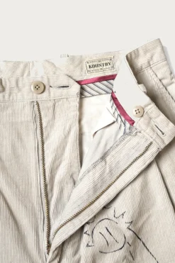 Shorts<Kapital 14W Corduroy IVY Short Pants (Memorial Paint Model) - Beige