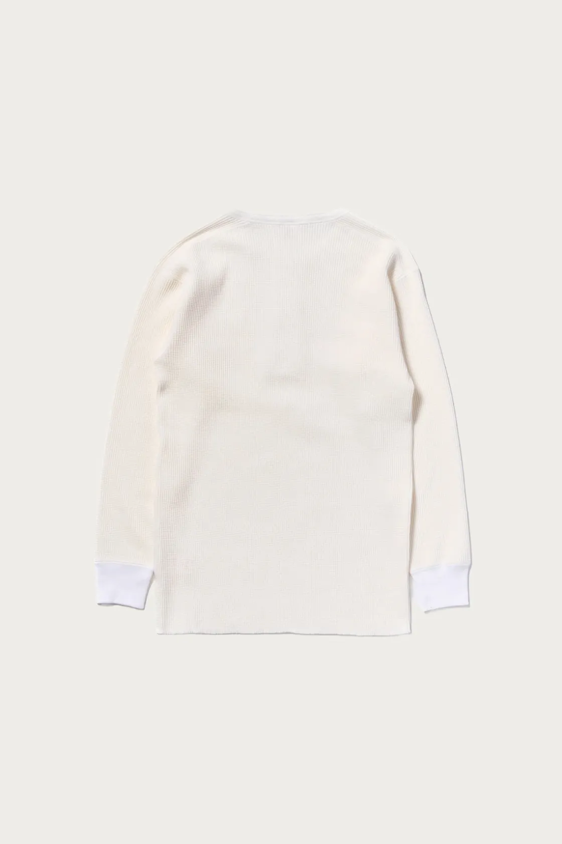 Tees And Sweats<The Real McCoys Waffle Thermal Henley Undershirt L/S - White