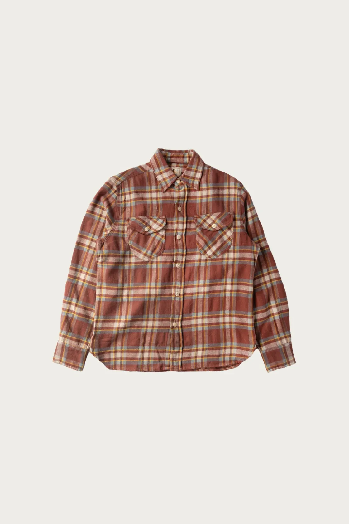 Shirts<Wythe Washed Flannel Workshirt - Autumn Rust