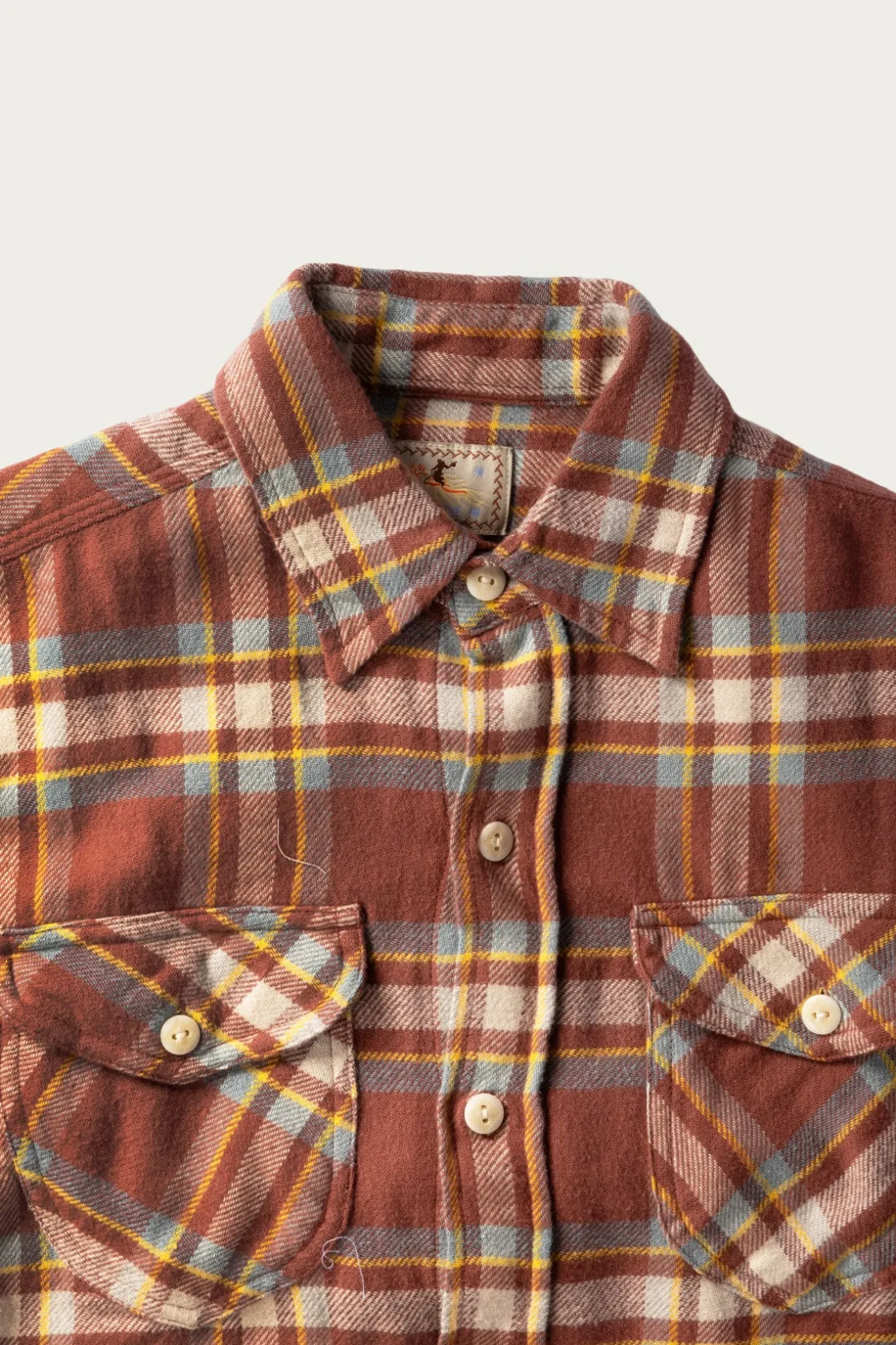 Shirts<Wythe Washed Flannel Workshirt - Autumn Rust