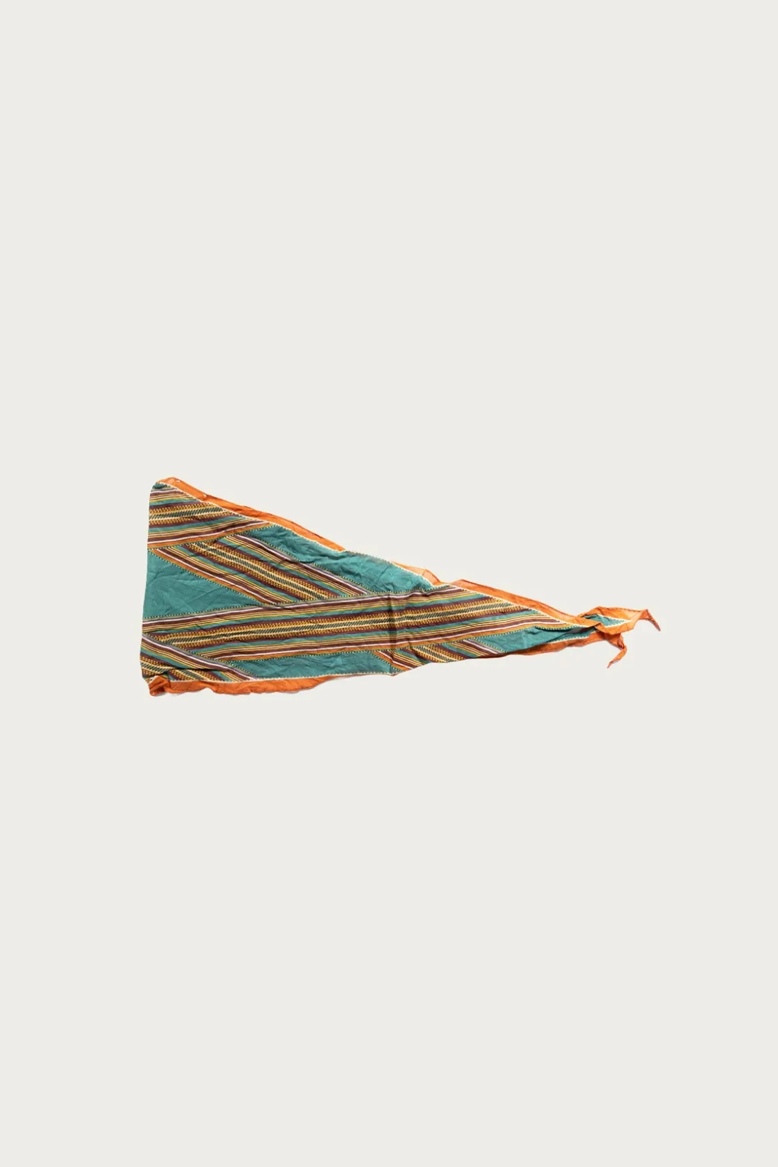 Accessories<Kapital WASHER Crinkle Silk Neckerchief (PECOS Stripe) - Turquoise