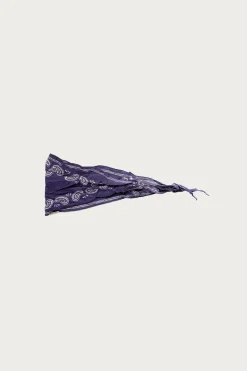Accessories<Kapital WASHER Crinkle Silk Neckerchief (PECOS Paisley) - Purple