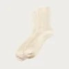 Accessories<Rototo Washi/Recycled Cotton Rib Crew Socks - Raw