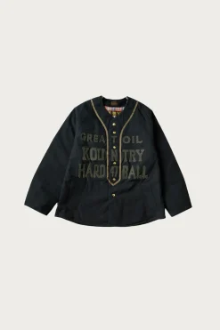 Coats, Jackets, And Vests<Kapital Weather Cotton Oil Coating Baseball Blouson - Black