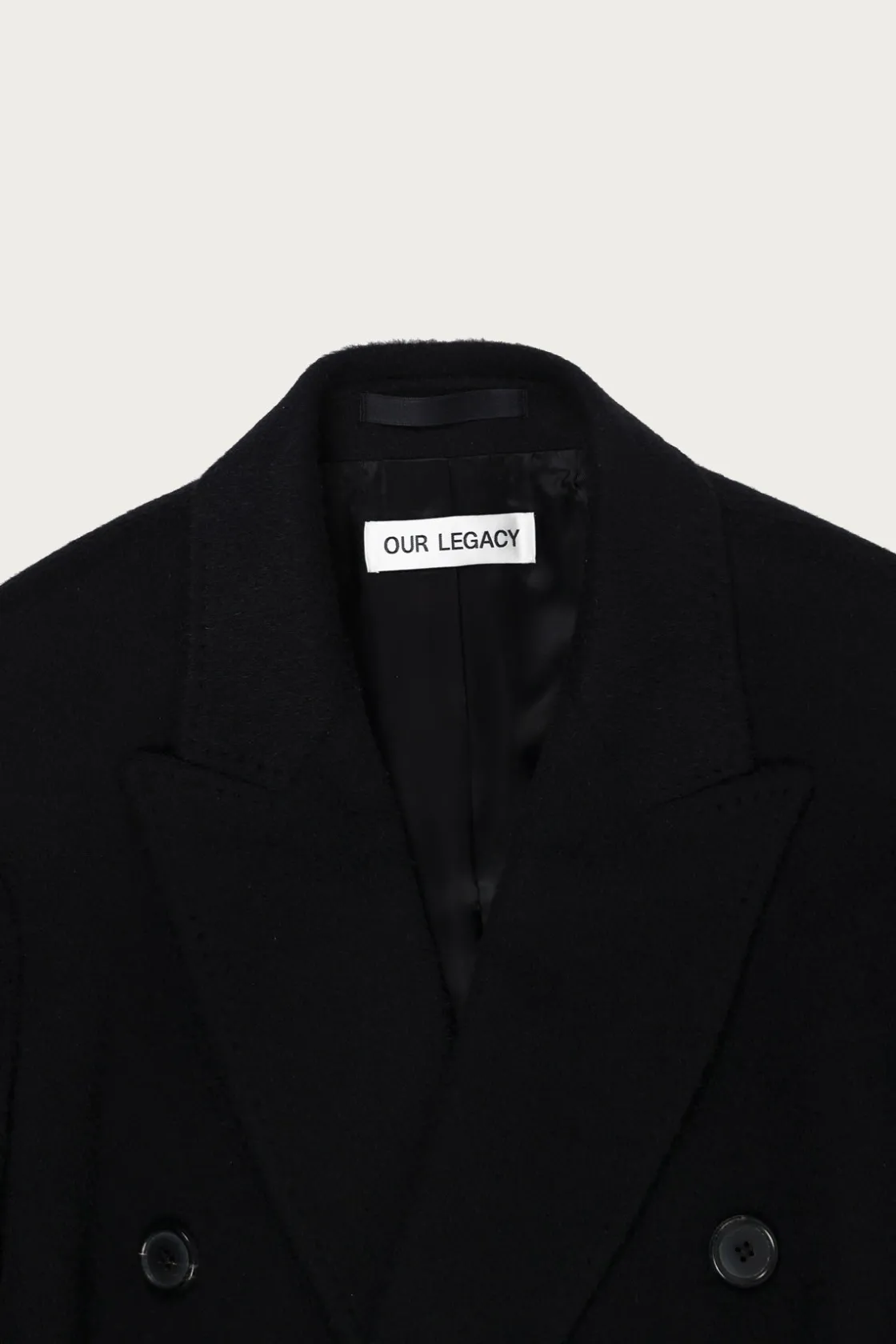 Coats, Jackets, And Vests<Our Legacy Whale Coat - Black Hairy Wool