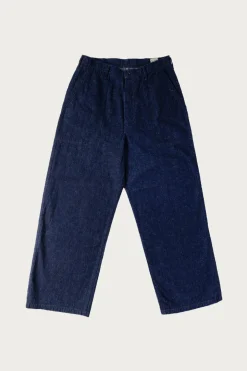 Denim<orSlow Wide Fit US Navy Denim Utility Pants - One Wash
