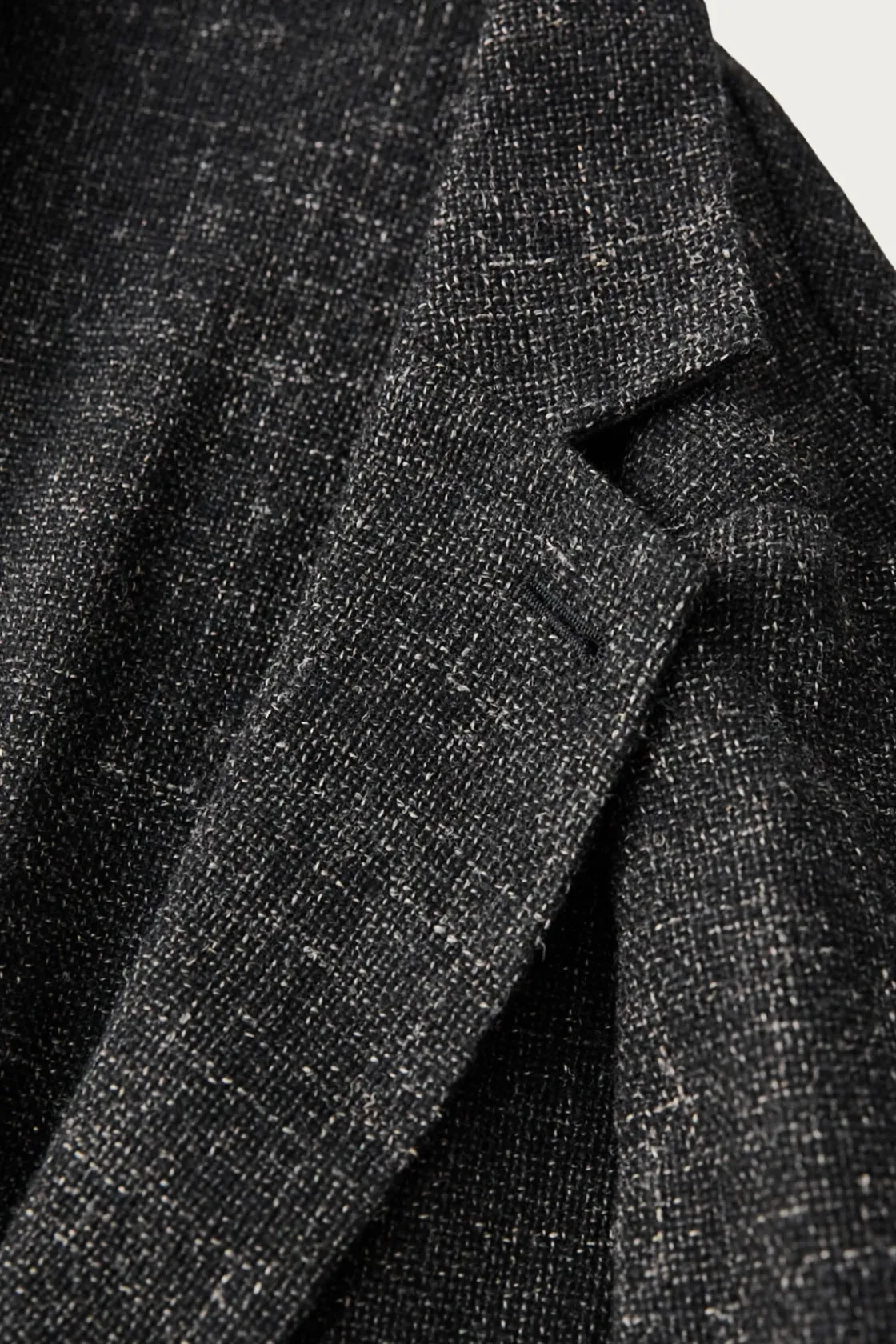 Coats, Jackets, And Vests<CONFECT Wool Cotton Linen Melange Tweed Jacket - Black
